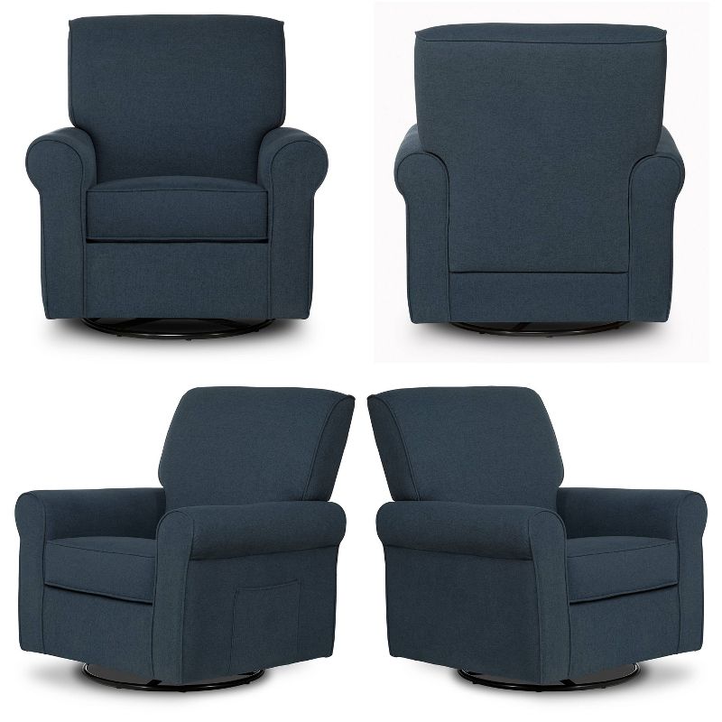 Evolur Durham Upholstered Swivel Glider