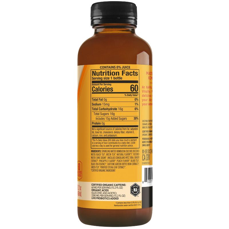 KeVita Pineapple Peach Master Brew Kombucha - 15.2 fl oz