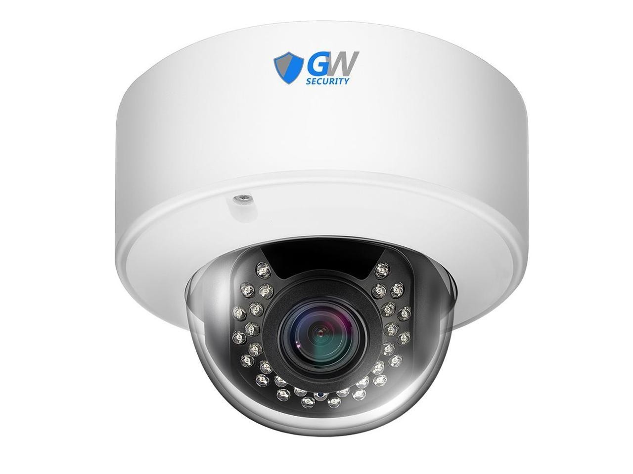 GW 8CH H.265 4K NVR 5MP PoE IP Security Camera System (8)x 1920P 2.8~12mm Varifocal Lens 100 Feet Night Vision Vandal Proof Water Proof Motion Detective QR-Code Scan Smartphone View (4TB HDD)