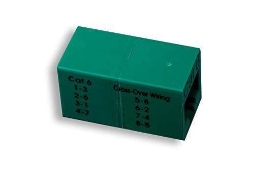 Cablelera Inline Coupler Crossover Cat6 RJ45 Female to RJ45 Female Green Color (ZNWN3066-XV)