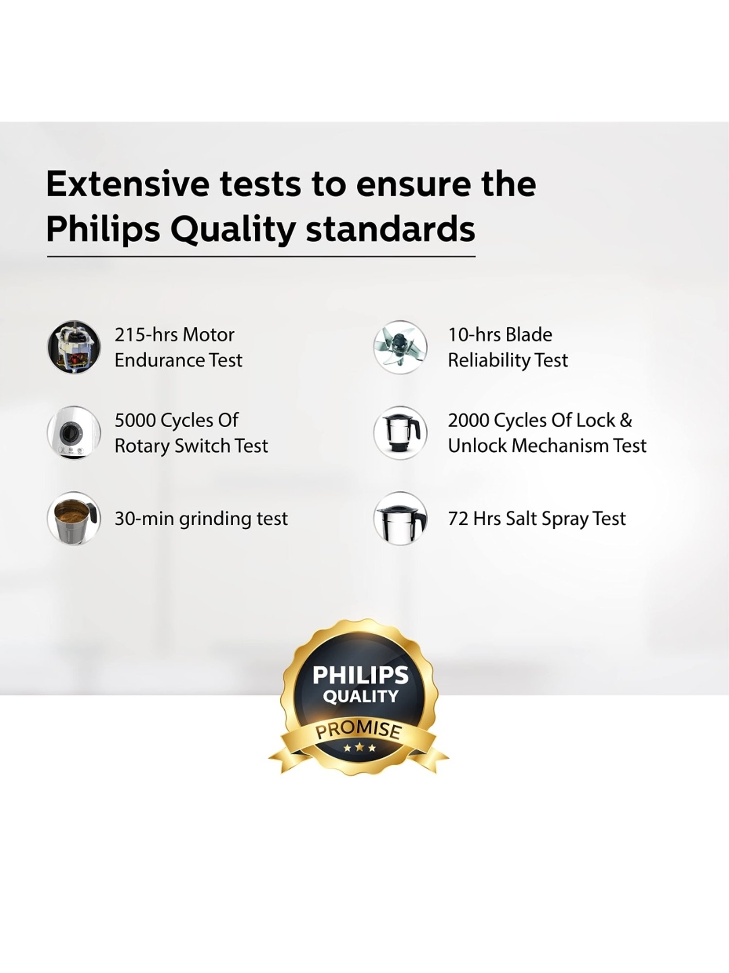 Philips HL770300, 1000 Watt Mixer Grinder Copper Motor with 4 Jar (White)