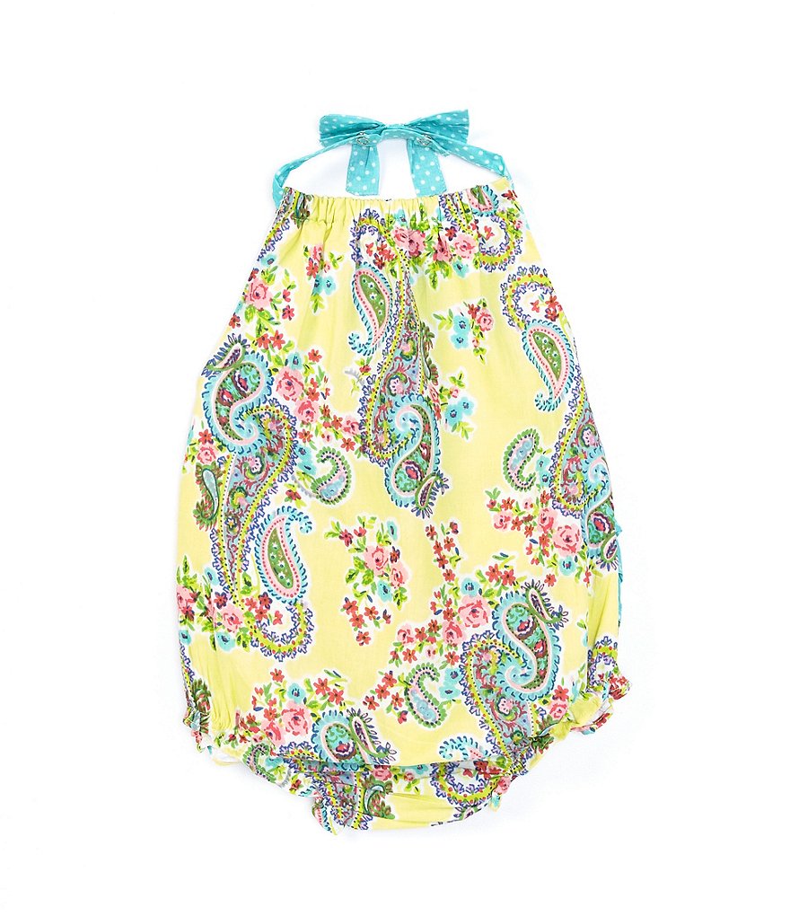 Baby Starters Baby Girls Newborn-24 Months Paisley-Print Bubble Bodysuit