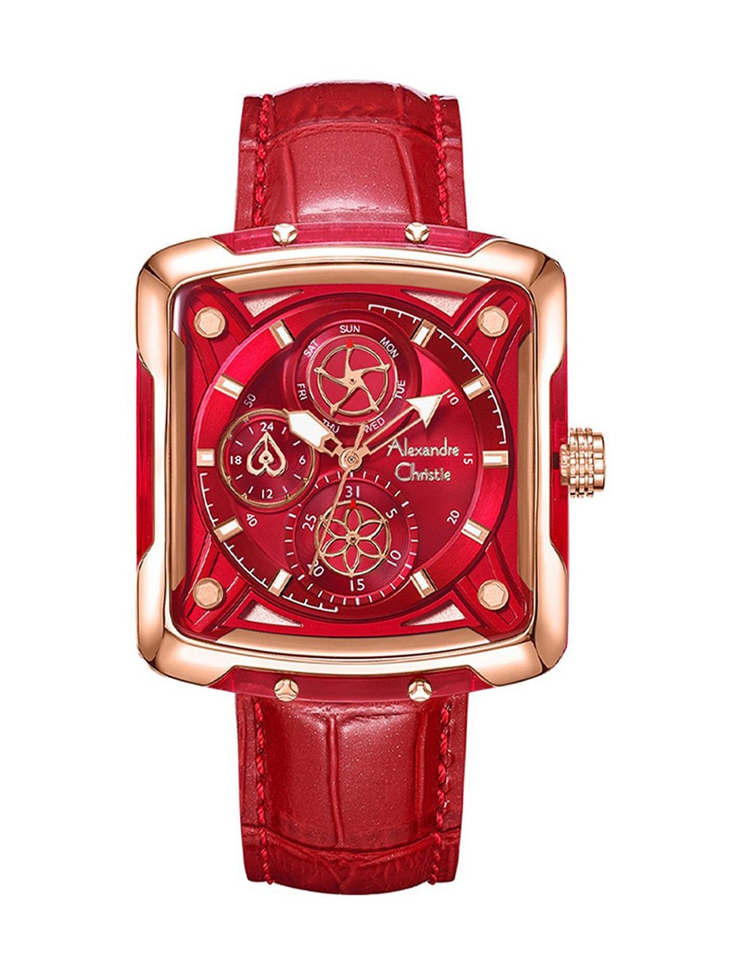 ALEXANDRE CHRISTIE 3030BFLRGRE Passion Multifunction Watch for Women