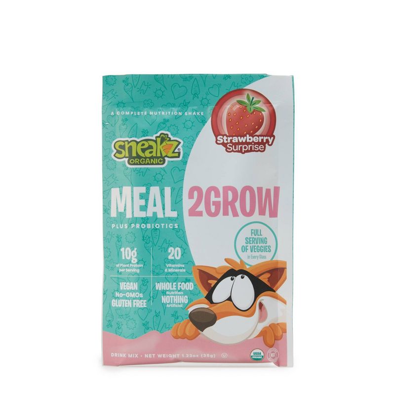 Sneakz Organic Meal2Grow Drink Mix - Strawberry - 10ct