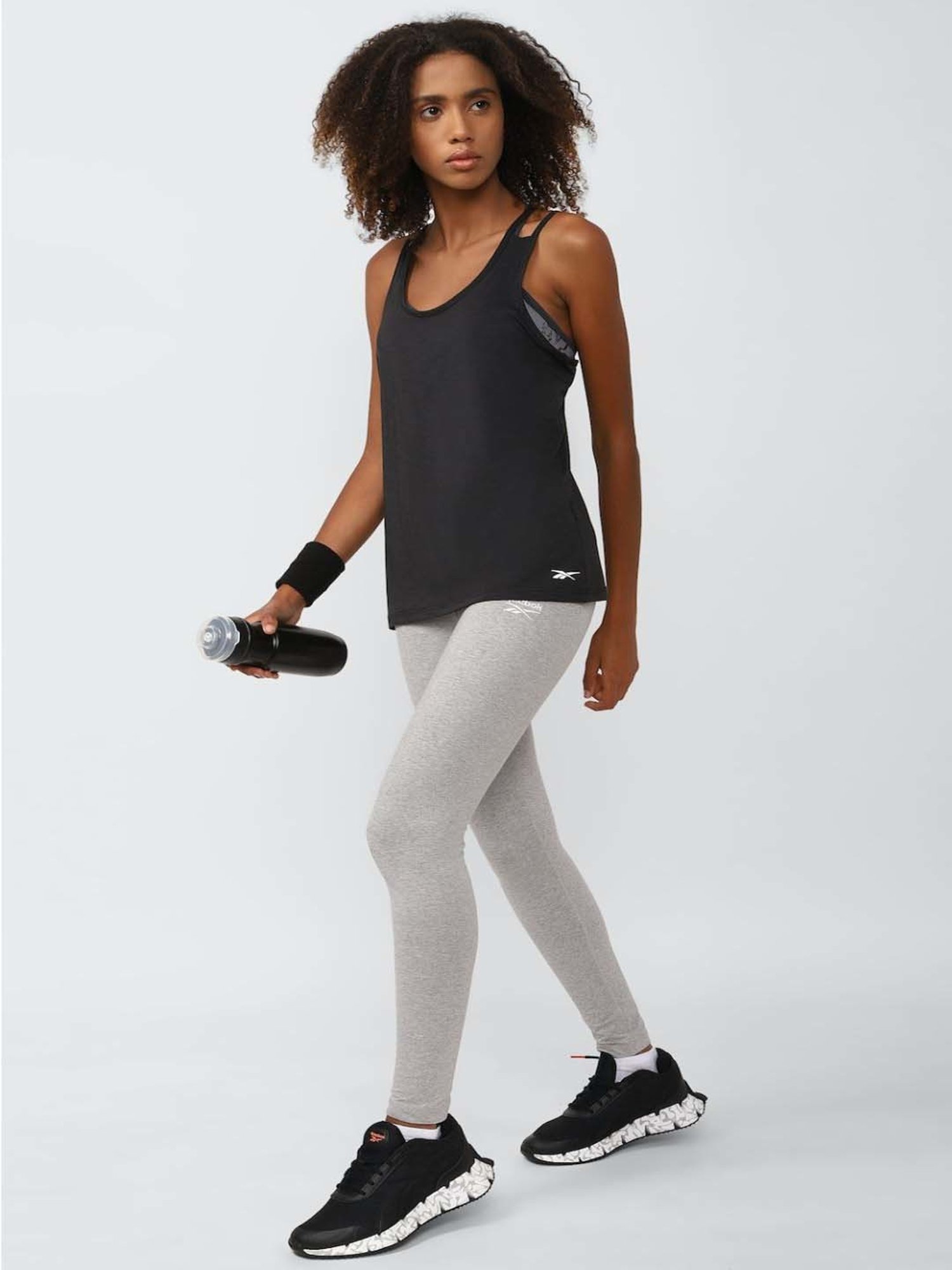 Reebok Black Regular Fit Sports Tank Top