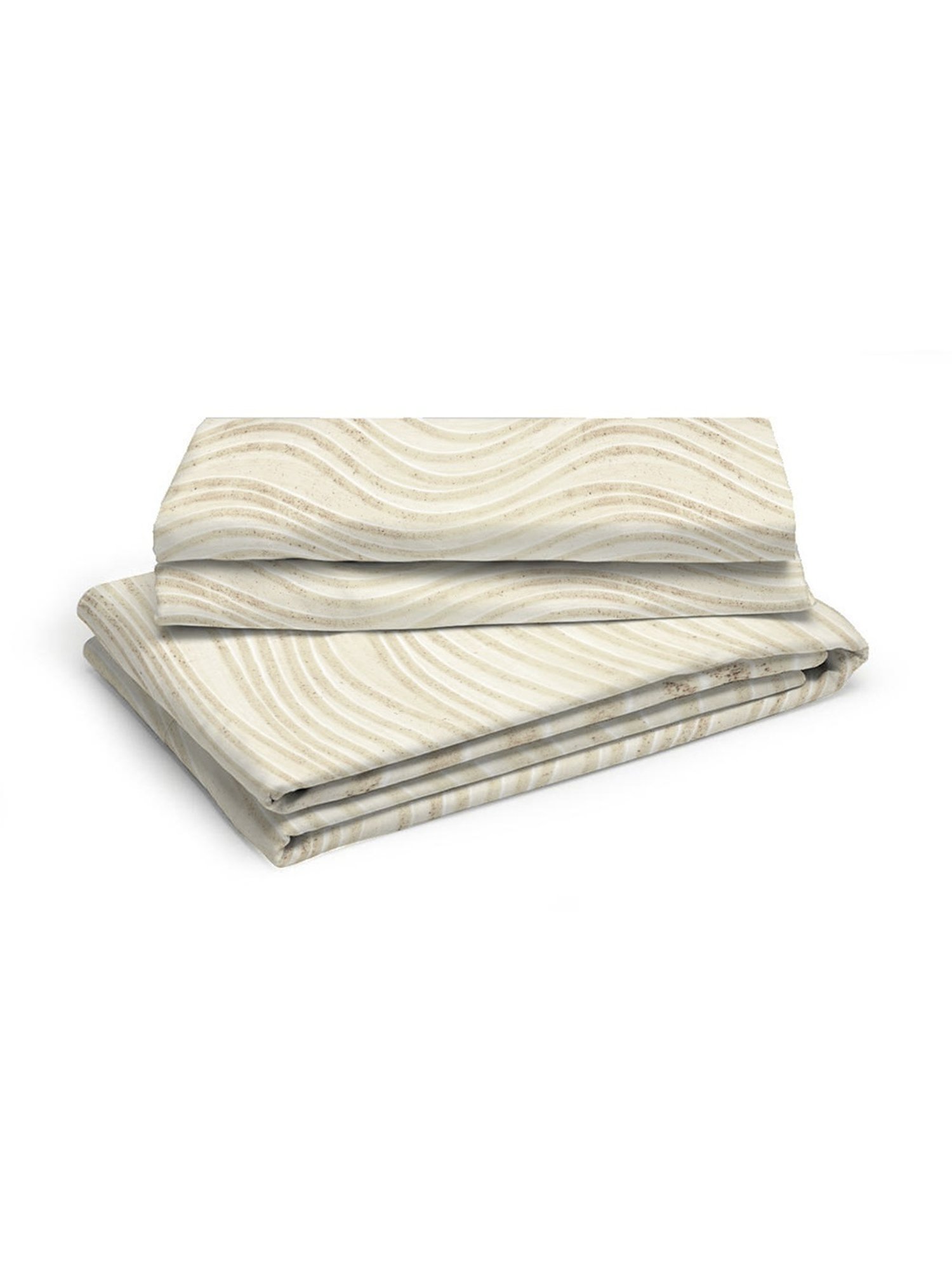 Layers Panchatatva Floral Beige 146 TC Cotton King Bed Sheet with 2 Pillow Covers