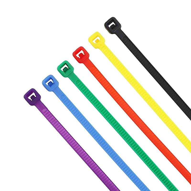 Inch MultiPurpose Nylon SelfLocking Cable Zip Ties 6 COLOR SET Sorted 80 Pieces 25mm Width 100mm Length