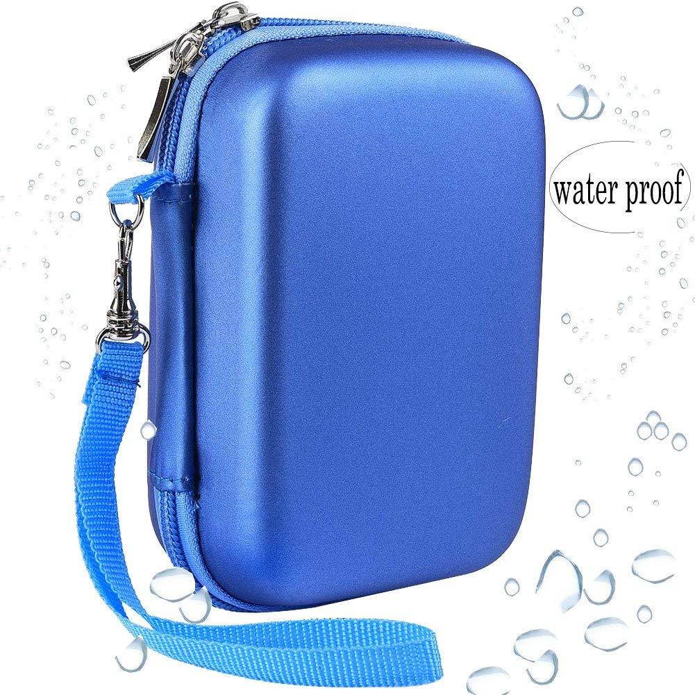 SAIKA Shockproof Travel Carrying Hard Case Storage for HP Sprocket Portable Photo Printer, X7N07A - Blue