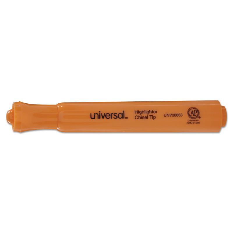 Universal 12pk Desk Highlighter Chisel Tip Fluorescent Orange