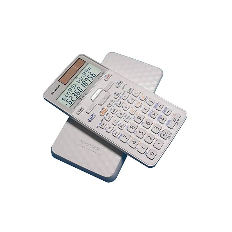EL531TGBDW 12Digit ScientificEngineering Calculator with Protective Hard Cover Battery and Solar Hybrid Powered LCD Display Great for Students and Professionals Silver