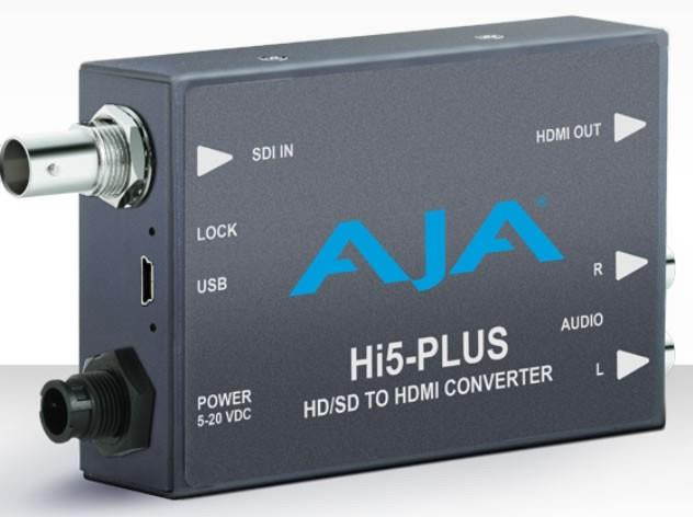 AJA Hi5-Plus 3G/SD/HD-SDI to HDMI and Audio Converter