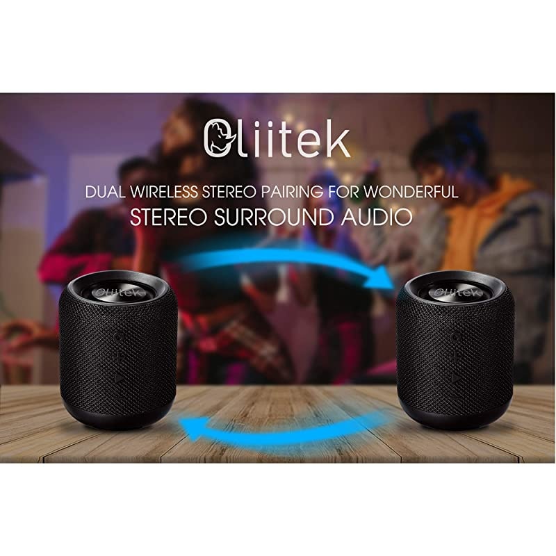 Portable Bluetooth Speaker with Super Bass Radiator TWS Indoor Outdoor IPX6 and Travel Use Long Playtime with Crystal Clear deep bass HD Loud Speakers FM Radio USB Port