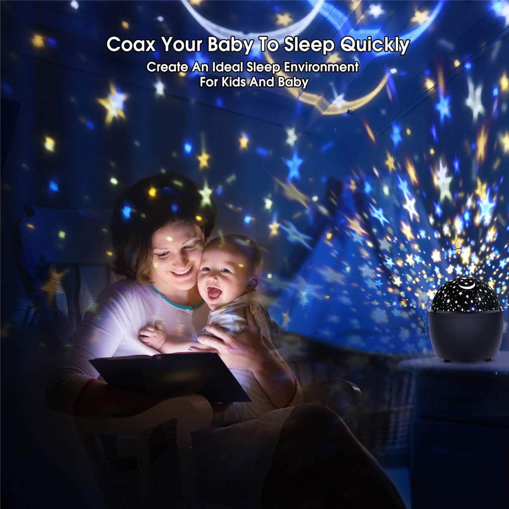 Star Night Light Projector For Kids Starry Sky Projector Light With 360 Degree Rotating Color Changing Nursery Lamp