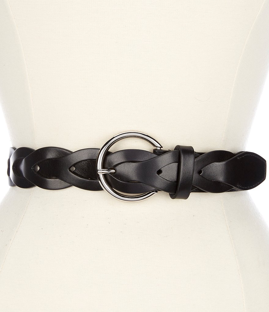 Art N Vintage Black Leather Waist Belt For Women