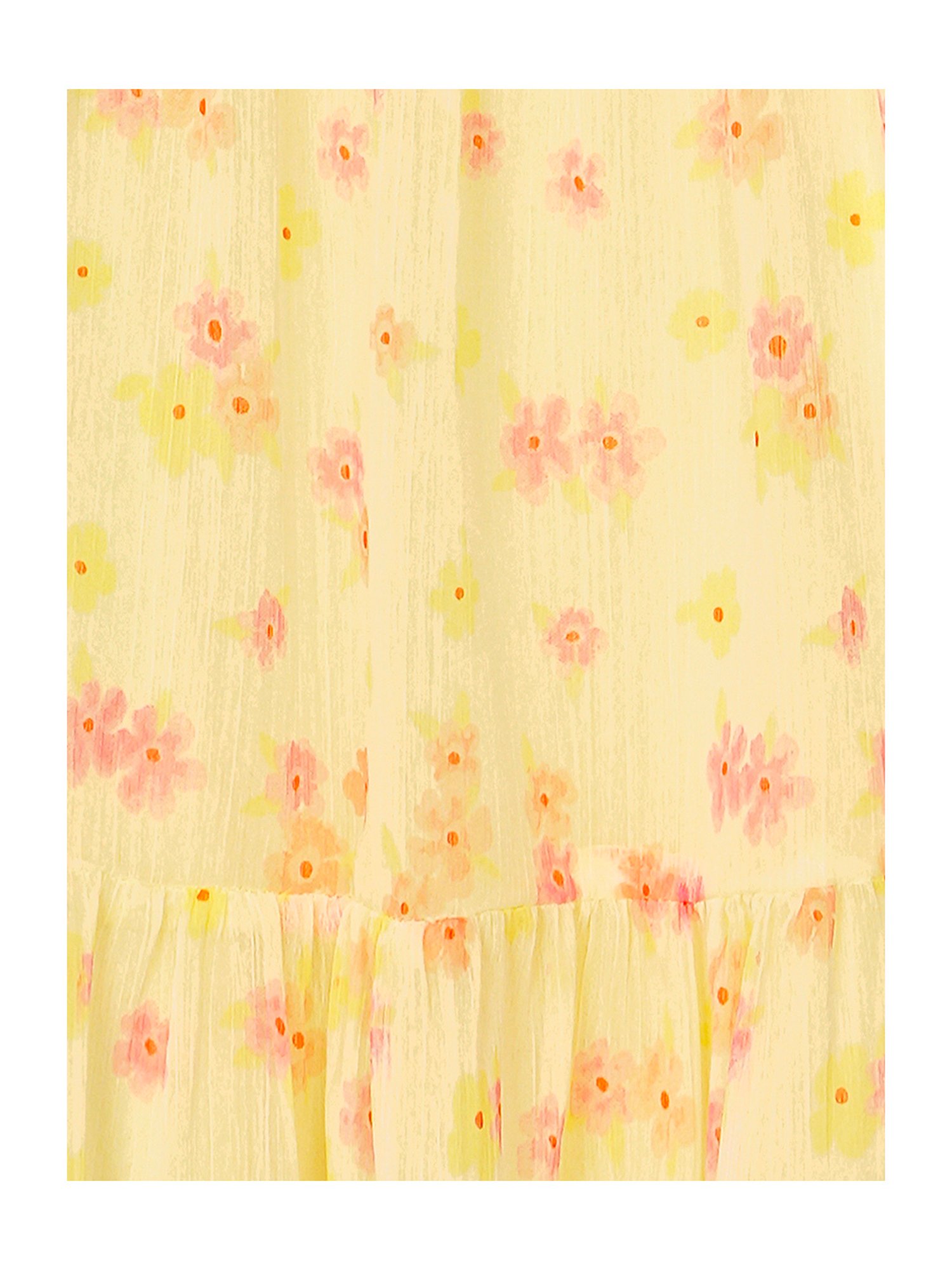 Budding Bees Kids Yellow Floral Print Dress