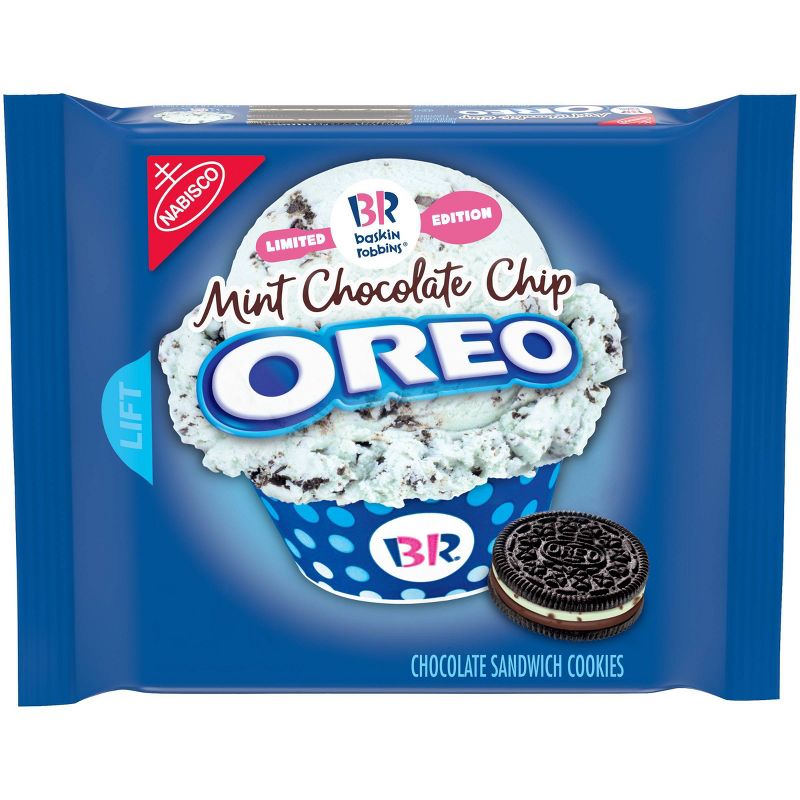 Oreo Baskin Robbins Mint Chocolate Sandwich Cookies - 10.7oz