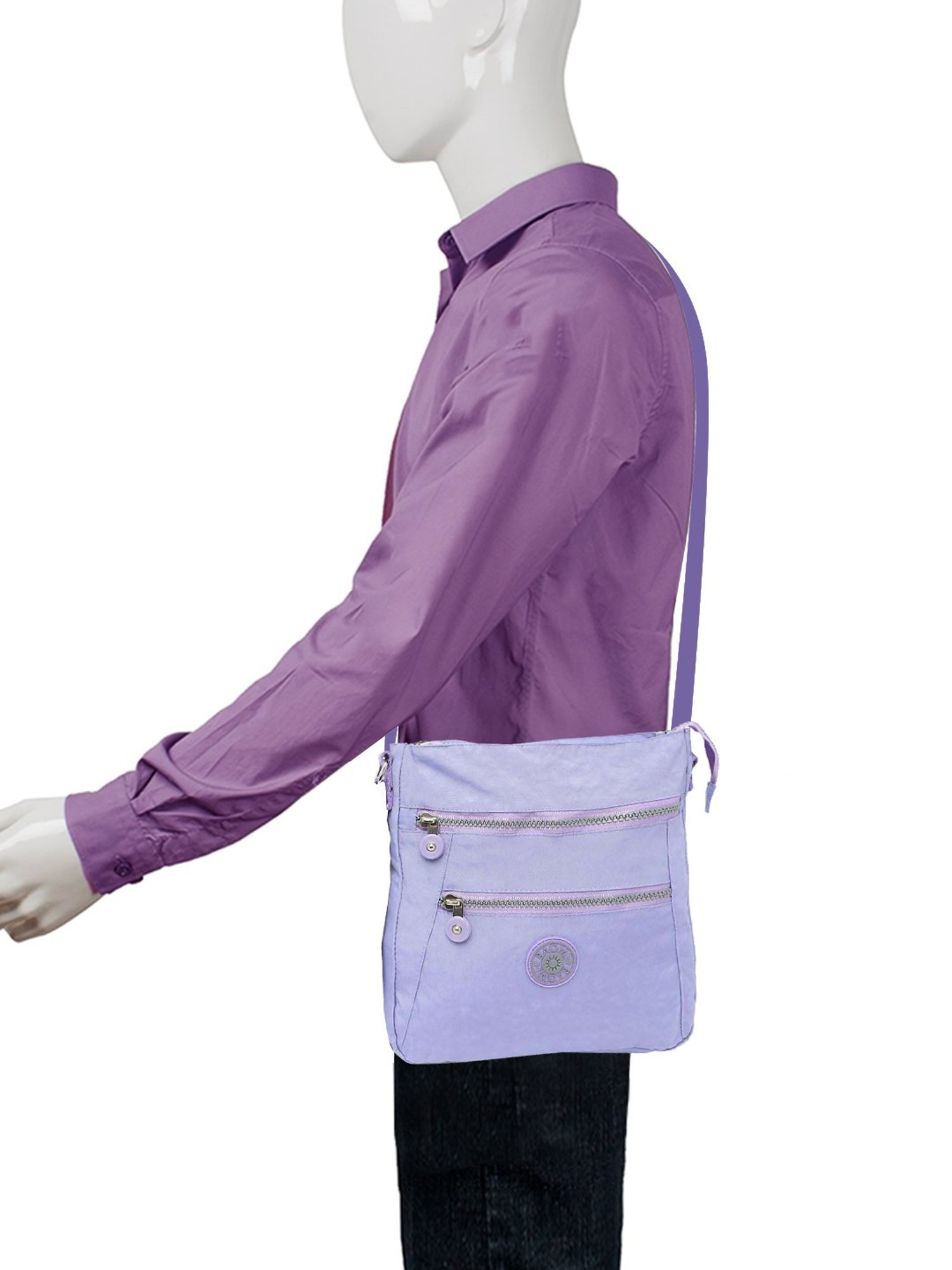 Baomi Purple Solid Medium Cross Body Bag