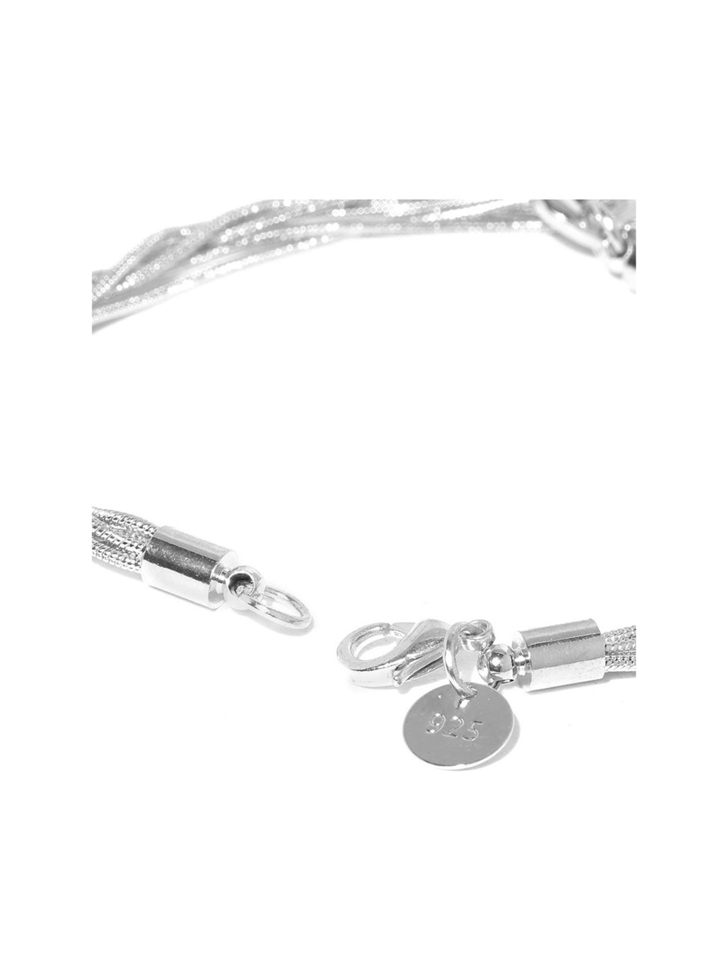 YouBella Women Silver-Plated Multistrand Charms Bracelet