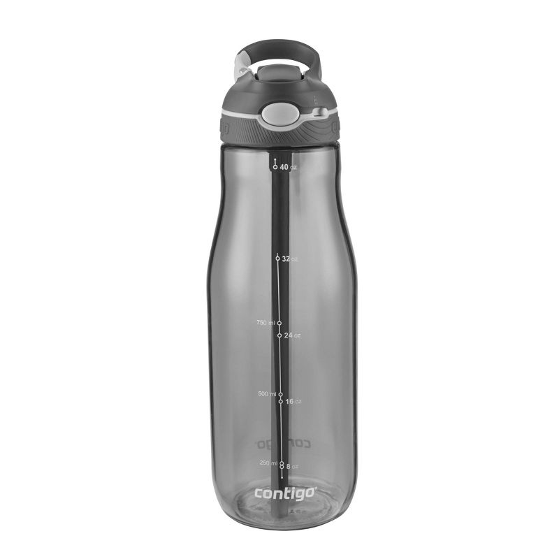 Contigo 40oz Plastic AUTOSPOUT Straw Ashland Water Bottle Gray
