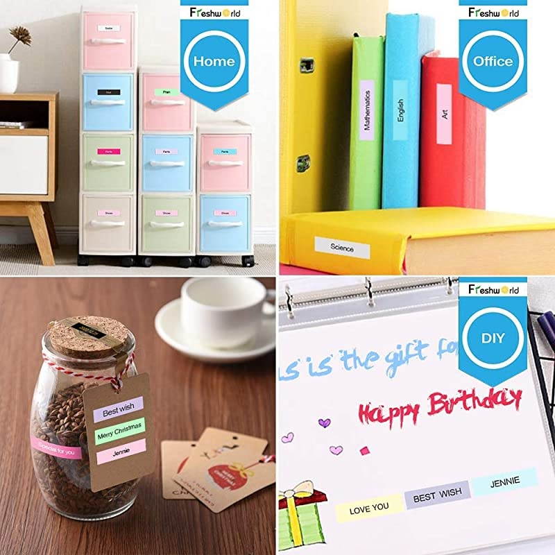 Compatible Tape Replacement for Brother P Touch TZ 12mm 047Inch Laminated Label Maker Tape ClearPurpleBluePinkLemon yellowMint green for PTouch PT D210 H110 D600 1230PC 12806Pack