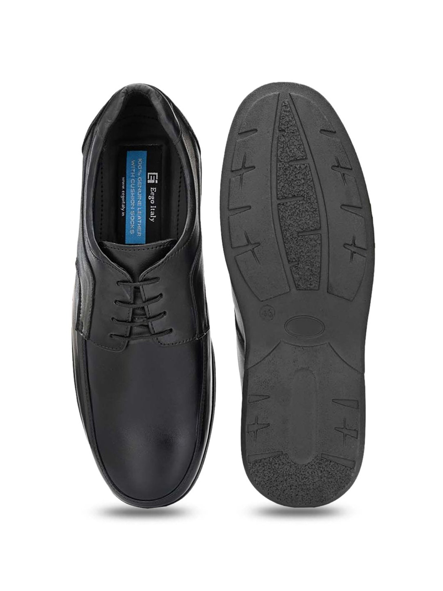 Eego Italy Men's Black Derby Shoes