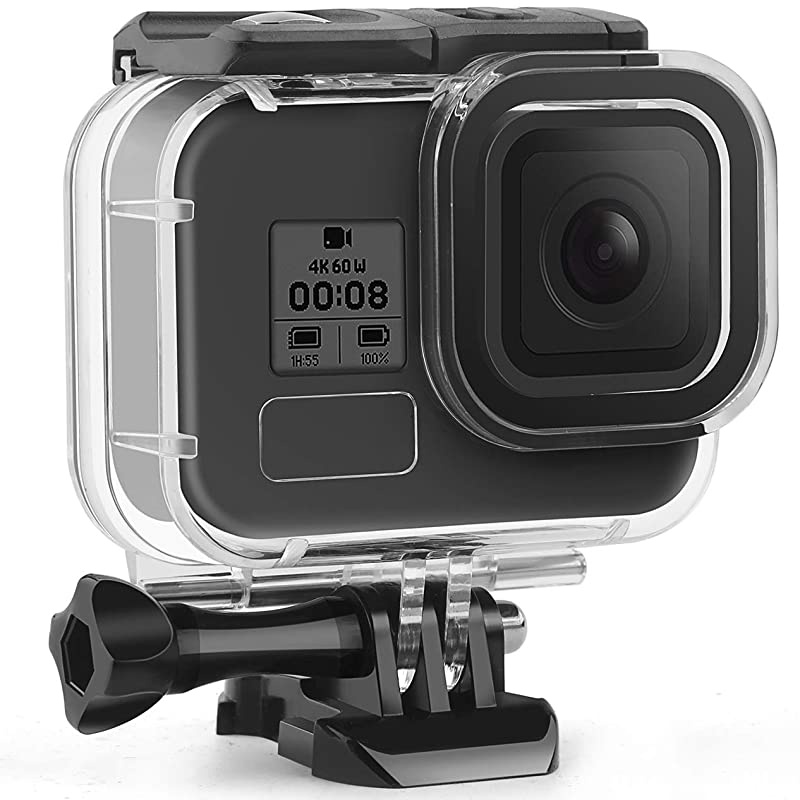Double Lock Waterproof Housing for GoPro Hero 2018/7/6/5 Black, Protective 45m Underwater Dive Case Shell with Bracket Accessories for Go Pro Hero7 Hero6 Hero5 Action Camera