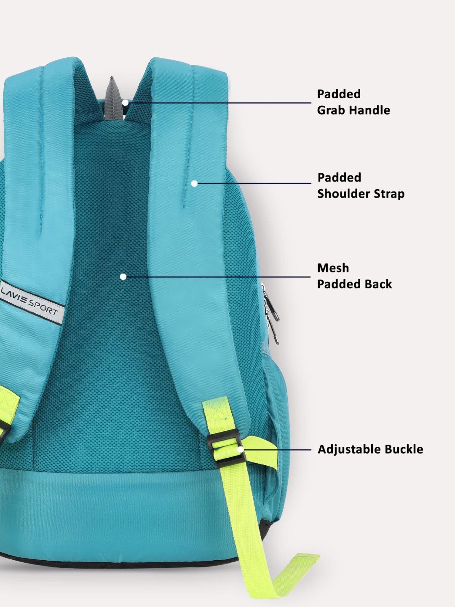 Lavie Sport Zolt 32L Laptop Backpack For Men & Women (Teal)