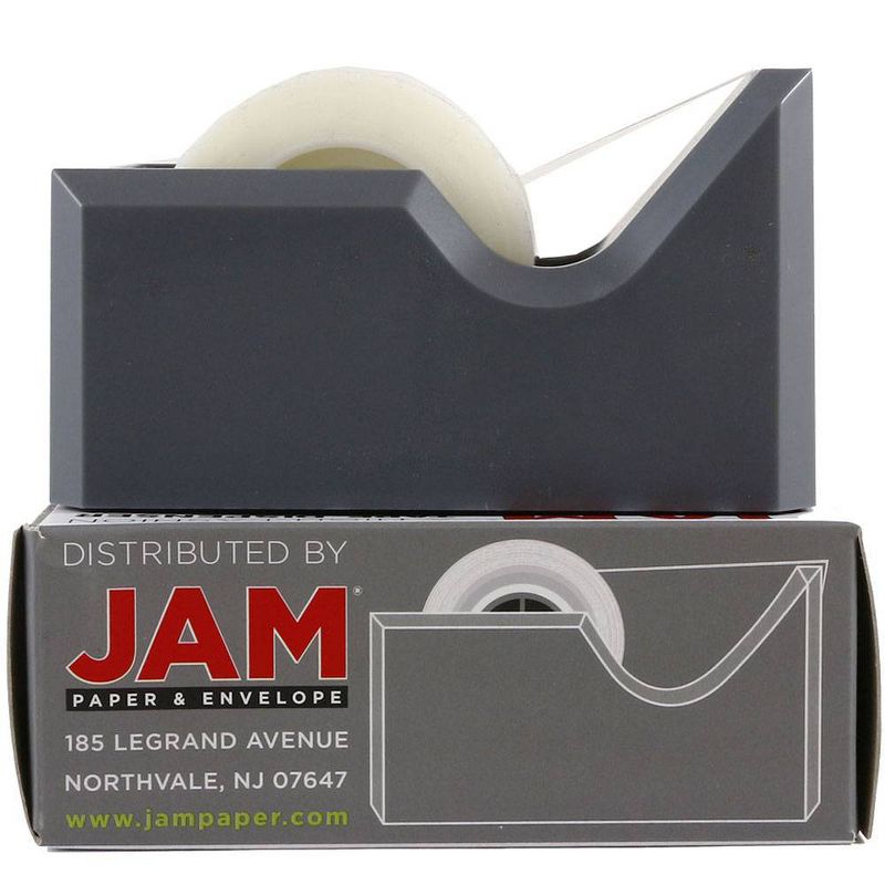 JAM Paper Colorful Desk Tape Dispensers - Gray