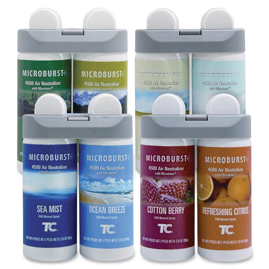 Rubbermaid Commercial 3486092 4 Piece Microburst Duet Variety Fragrance Pack