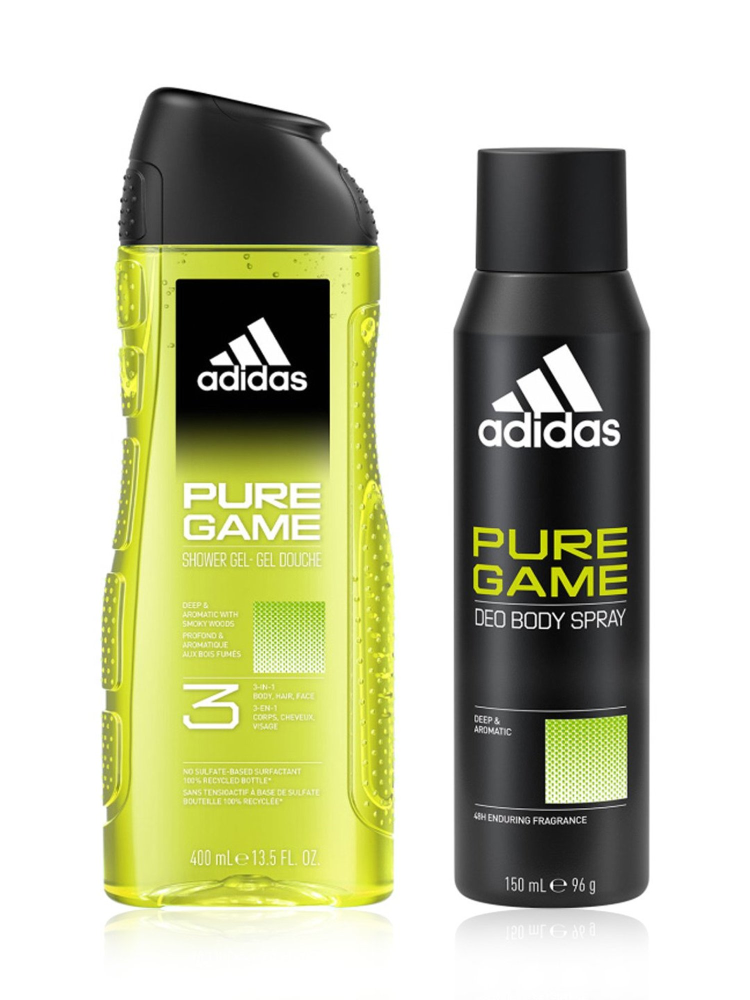 ADIDAS Pure Game Deo Spray & 3-IN-1 Shower Gel - Pack of 2