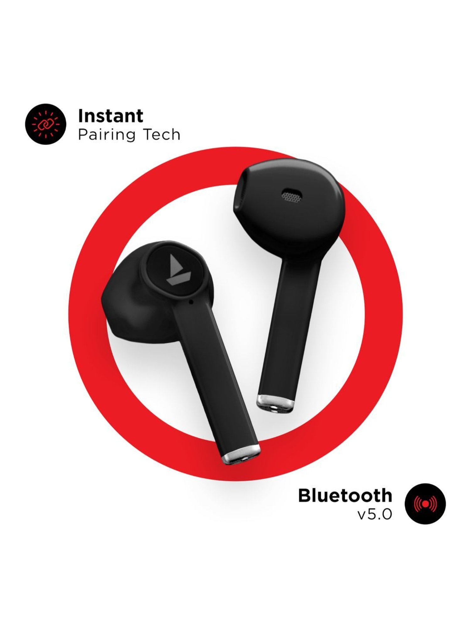 Boat Airdopes 138 In Ear Bluetooth Earbuds with 12 Hrs Nonstop Music (Matt Black, True Wireless)