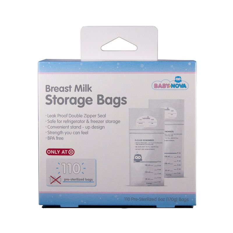 Baby Nova Breast Milk Storage Bags - 110ct