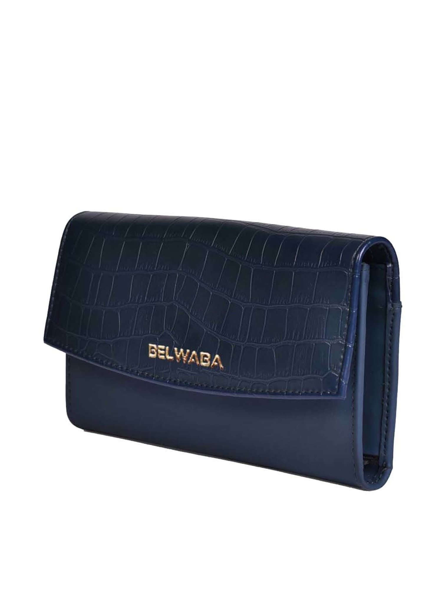 BELWABA Navy Textured Wallet for Women