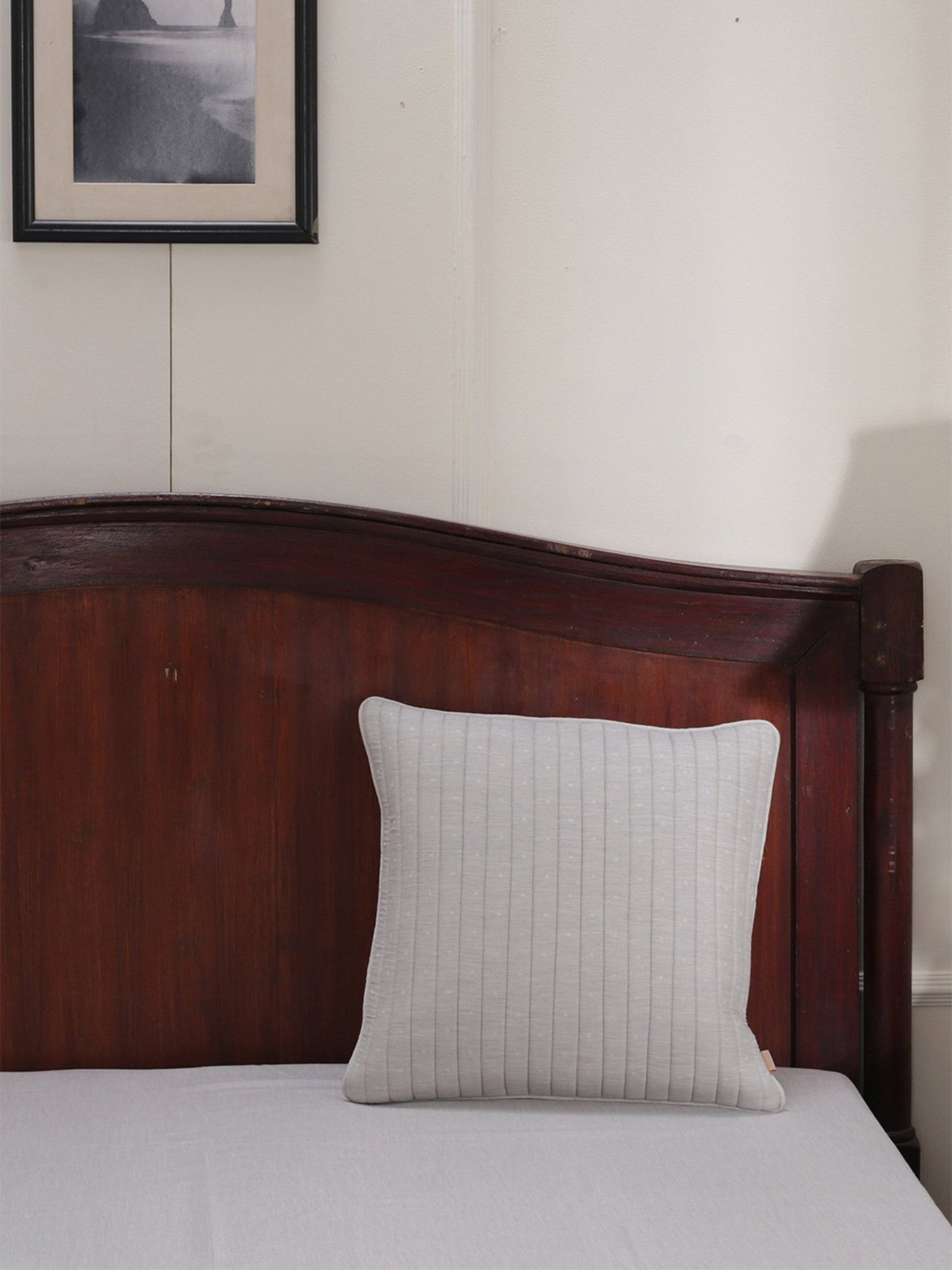 Maspar Cotsmere Muted Stripes Grey 300 TC Cotton Cushion Cover