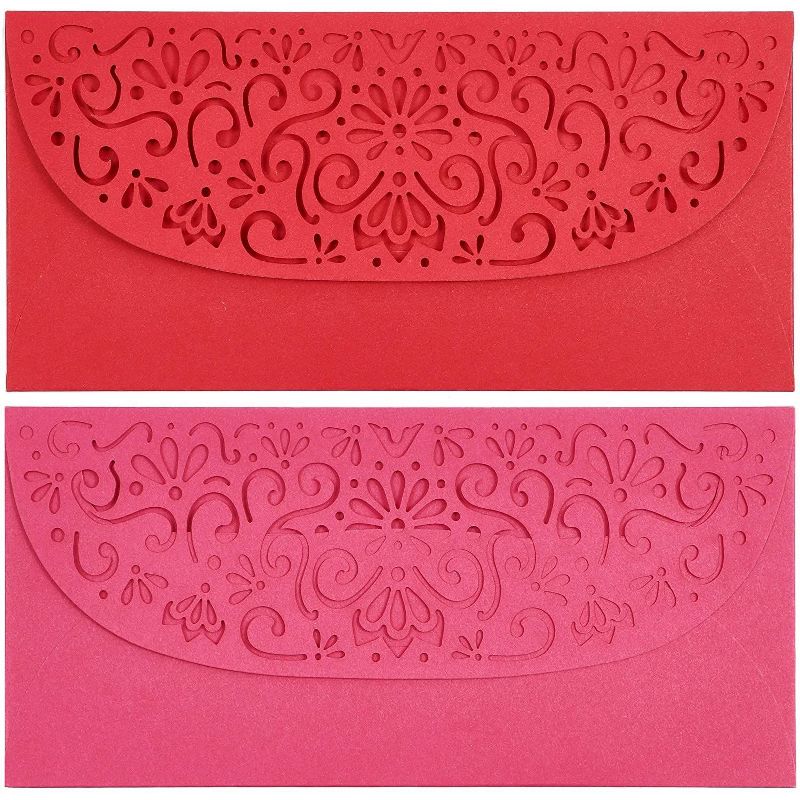 36-Pack Laser Cut Money Envelopes for Cash in 6 Colors, Perfect for Weddings, Birthdays, Graduations