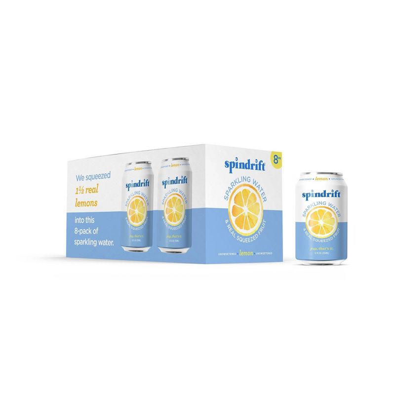 Spindrift Sparkling Water Lemon -8pk/12 fl oz Cans