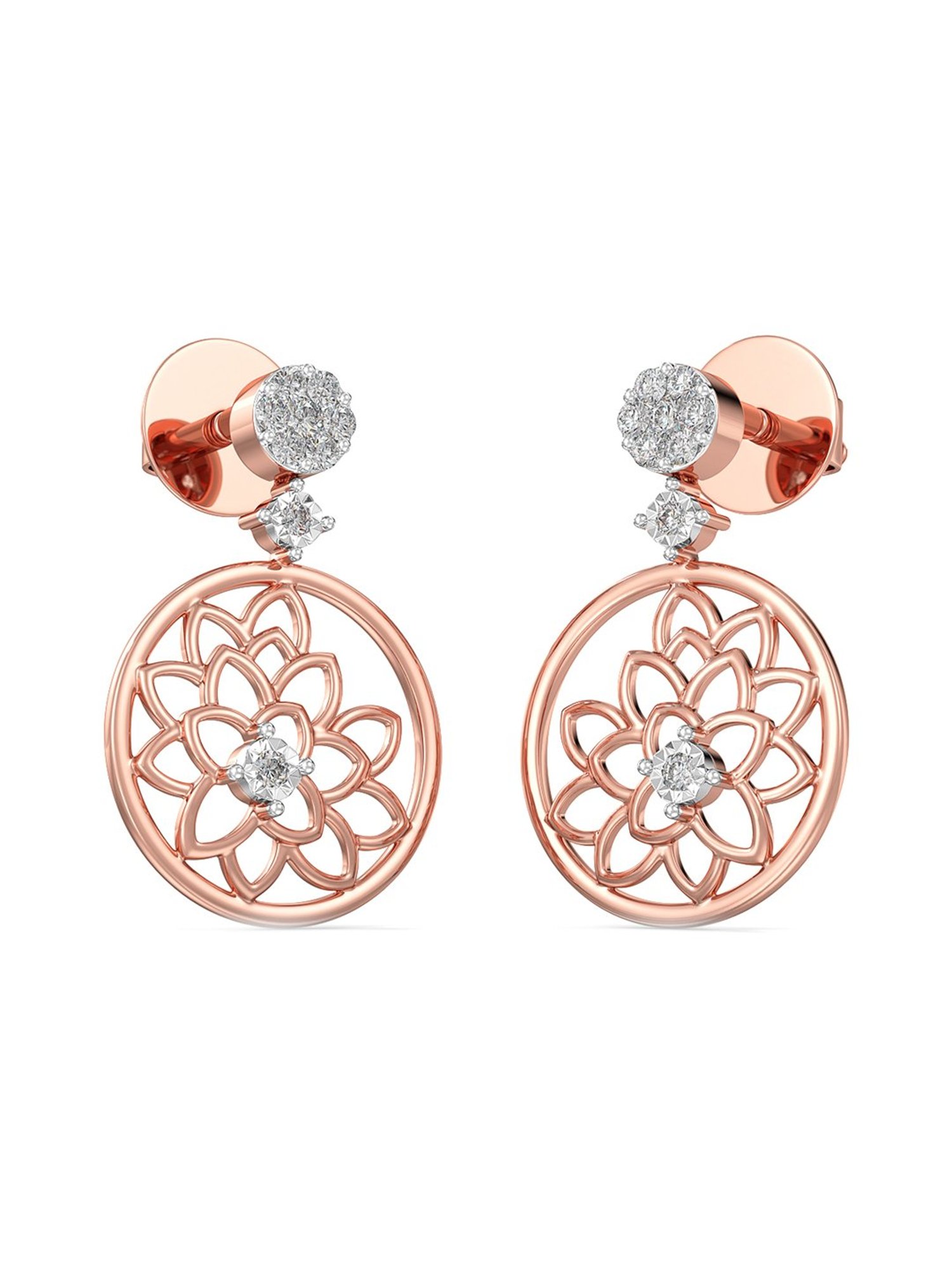 Joyalukkas 18 kt Gold & Diamond Drop Earrings