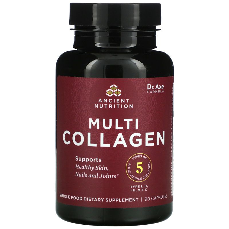 Dr. Axe / Ancient Nutrition Multi Collagen, 90 Capsules, Dietary Supplements