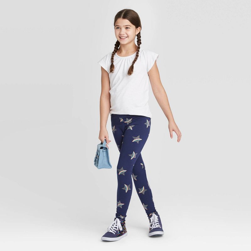 Bonjour Girls Light Grey Printed Tights