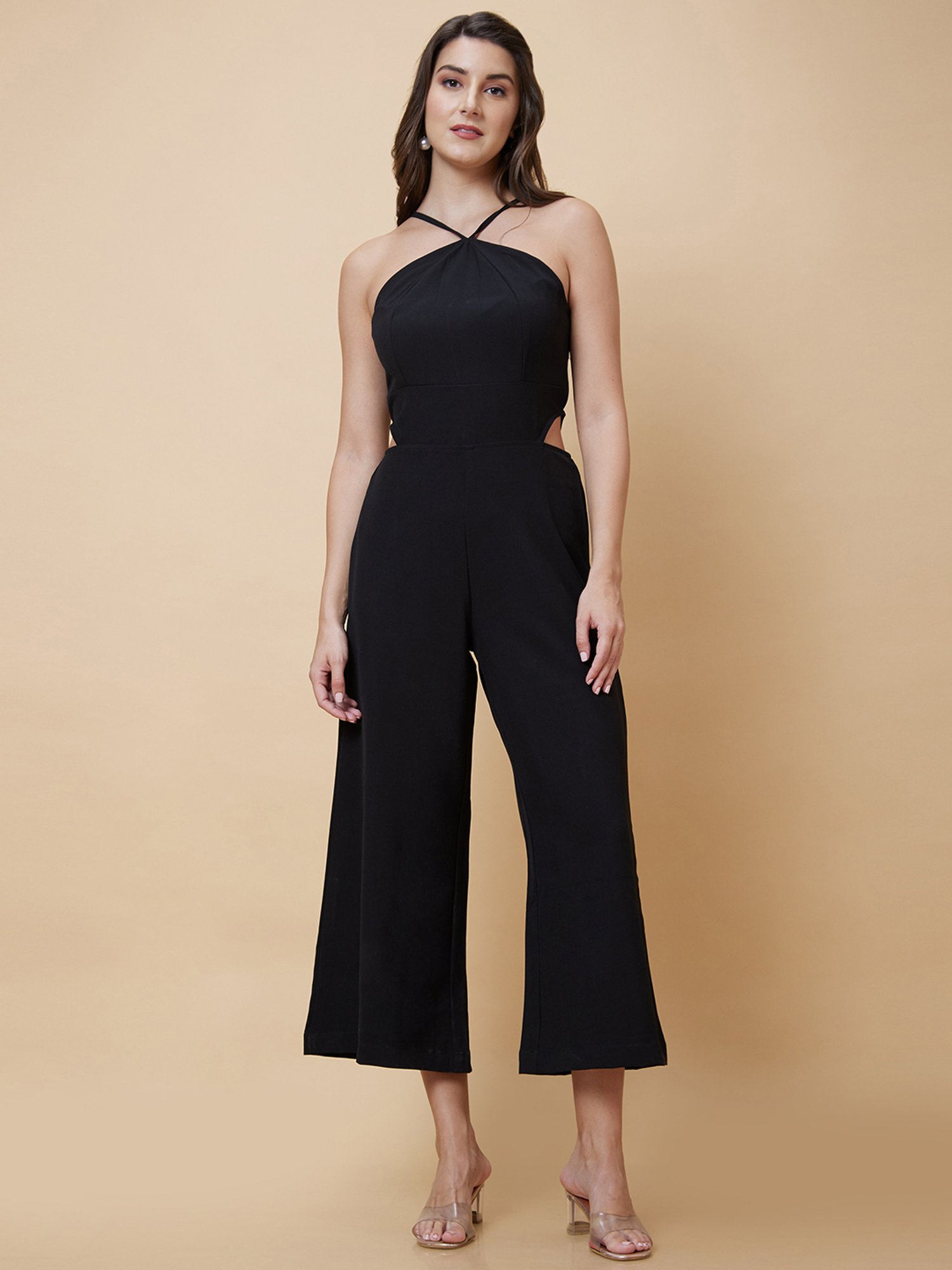 Globus Black Midi Jumpsuit
