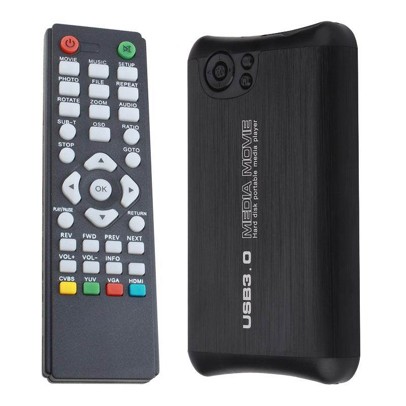 HDMI 1080P USB3.0 U Disk Video Play Box with Built-in Mediaplayer, US Plug(Black)