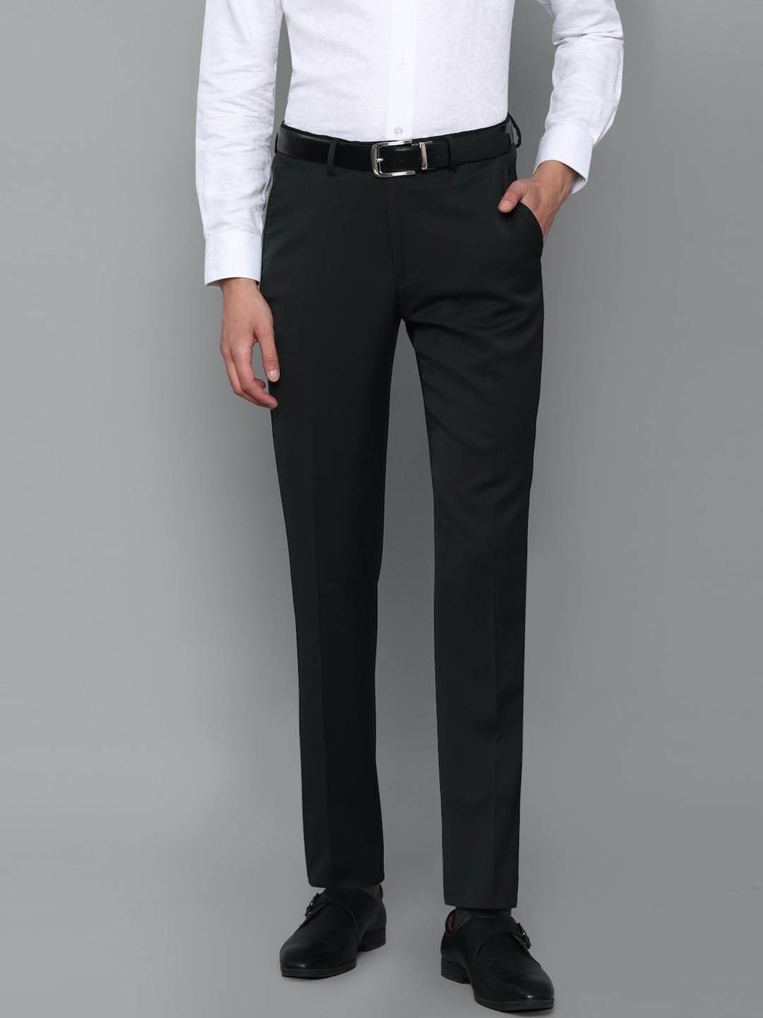 Louis Philippe Gods & Kings Black Slim Fit Trousers