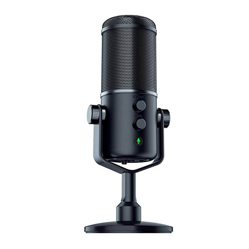 Seiren Elite USB Streaming Microphone: Professional Grade High-Pass Filter - Built-In Shock Mount - Supercardiod Pick-Up Pattern - Anodized Aluminum - Classic Black