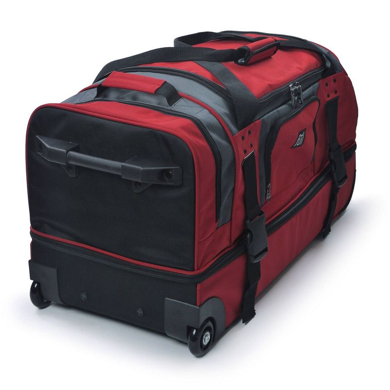 FUL Rig 30" Rolling Duffel Bag - Red/Gray