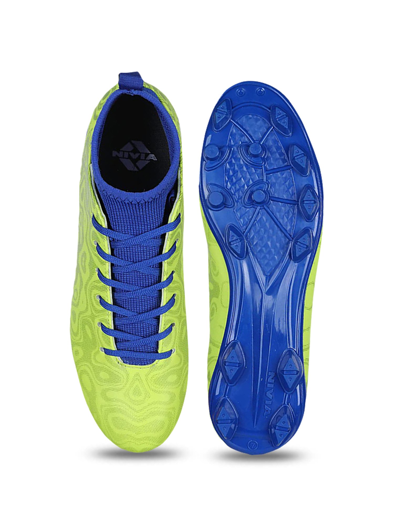 Nivia Men's Pro Carbonite 2.0 Sulfhur Green Football Shoes