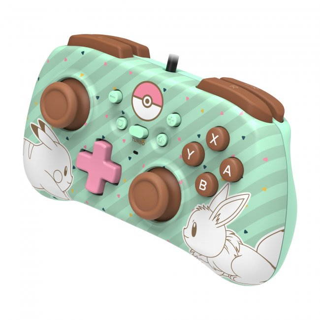 Hori Nintendo Switch Wired Mini Pad Controller w/ Pikachu & Eevee Mini Design - Dual Analog Sticks, D-Pad, Turbo Functionality | Gaming Consoles & Accessories