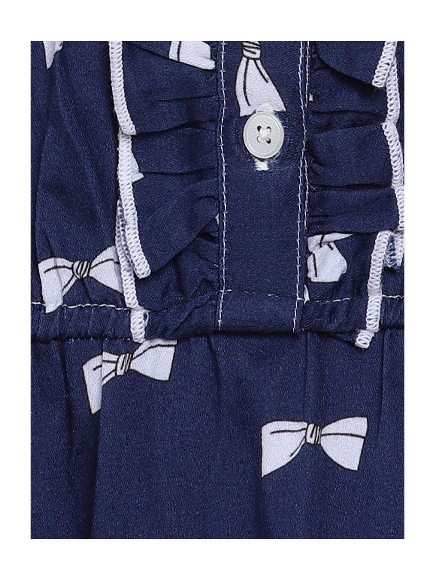 Elle Kids Blue Cotton Printed Dress
