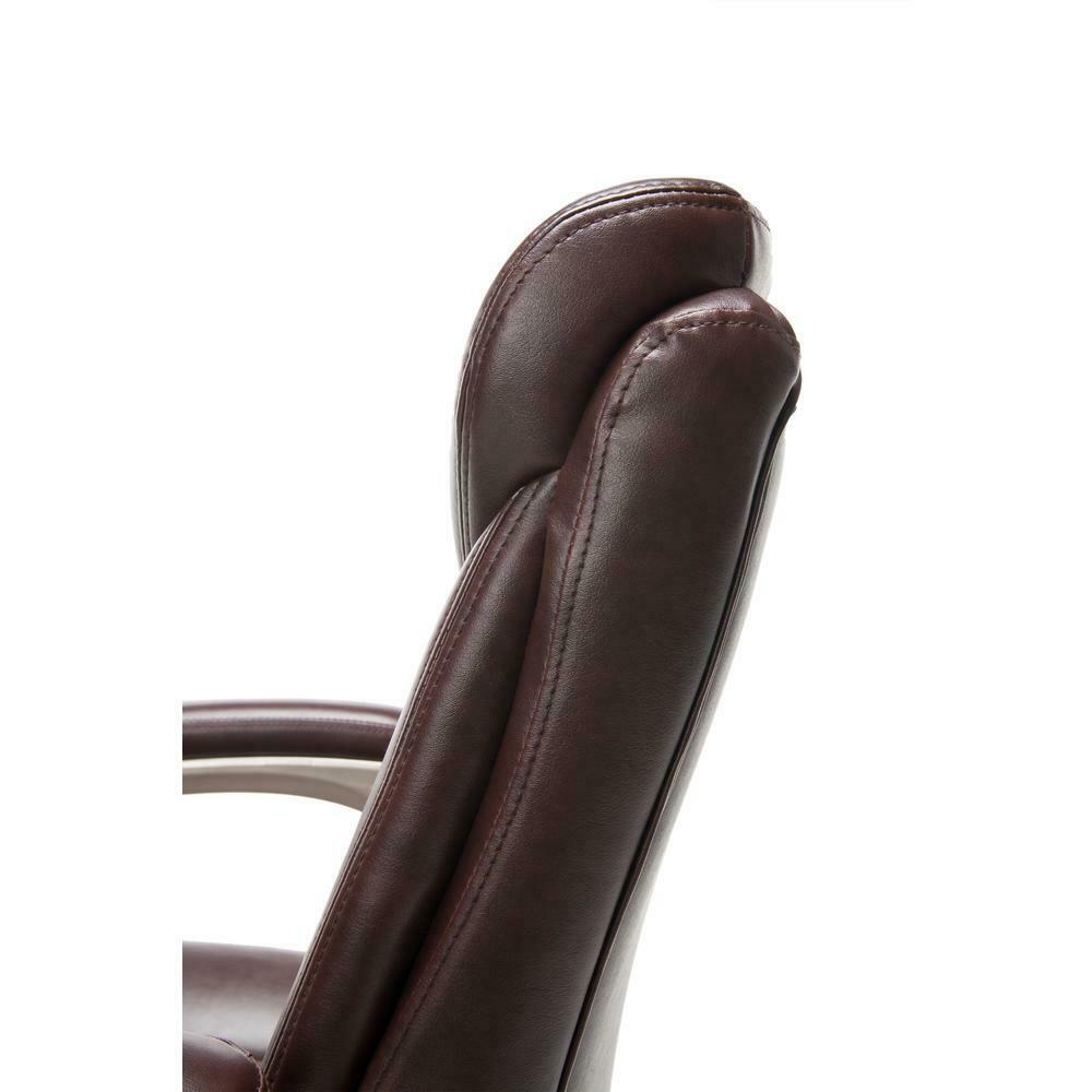 OFM ESS-6020-BRN Leather Executive Office Chair With Arms