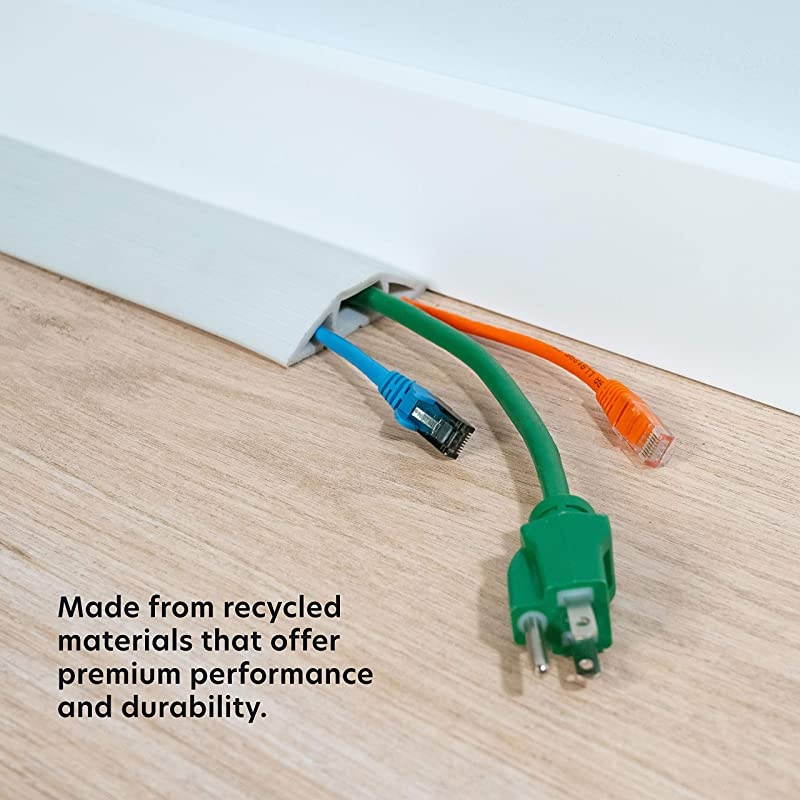 6000W5C Floor Cord Cover Protector for agement 3 in x 5 ft Ivory