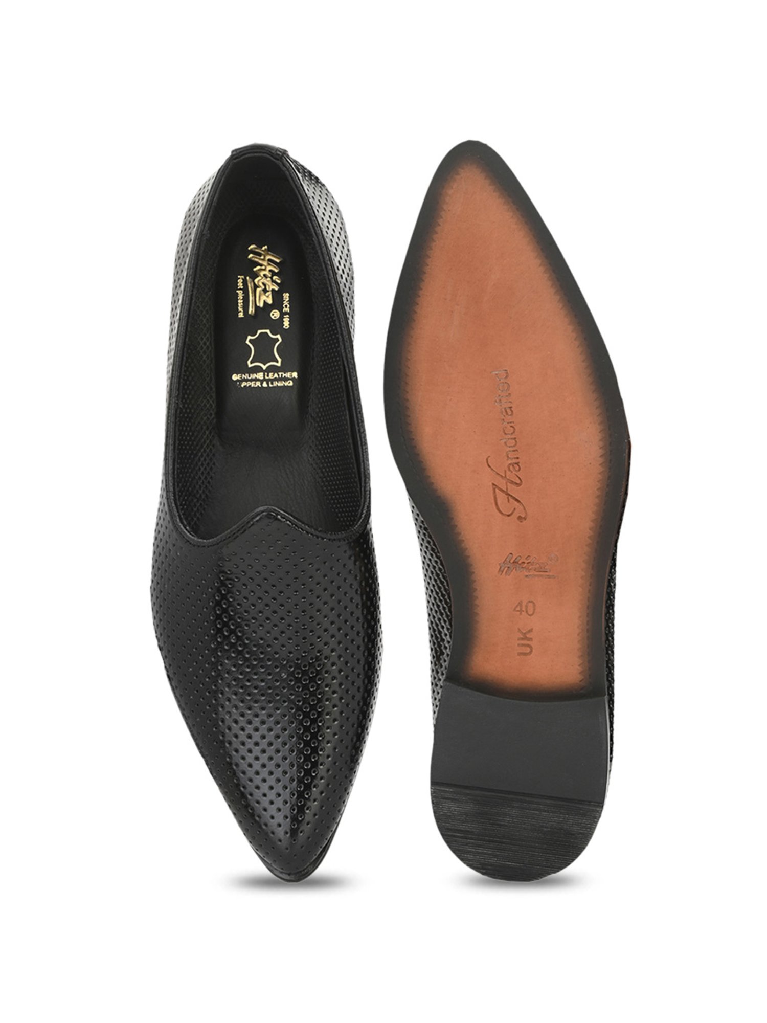 Hitz Men's Black Casual Juttis